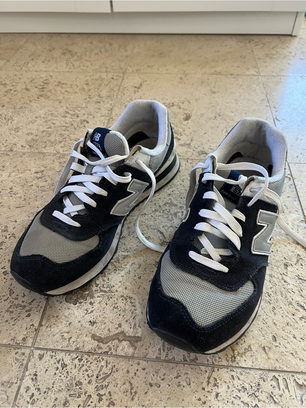 New Balance Navy and Gray Athletic Sneakers